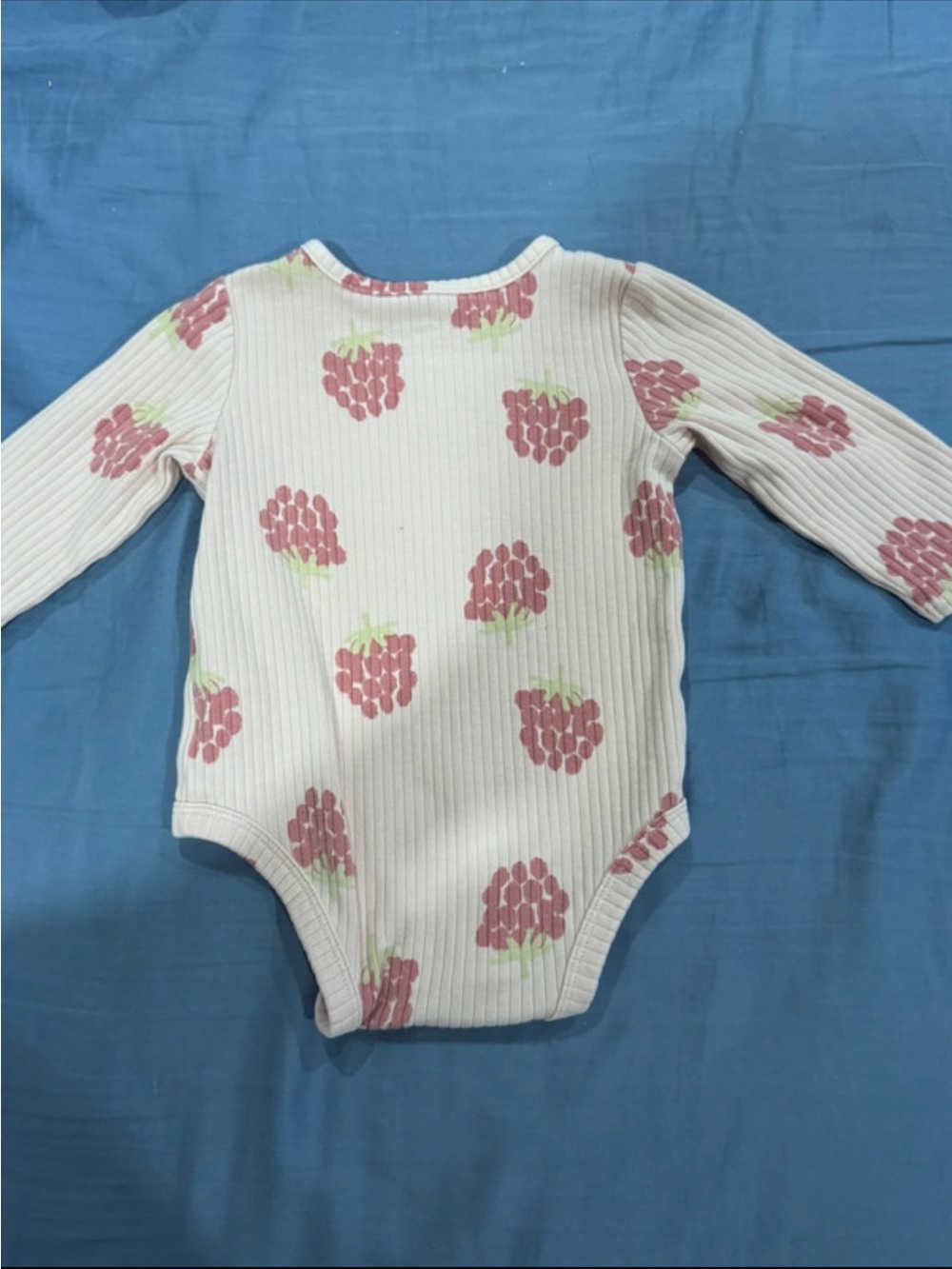 Carter's Pink Ribbed Pajama Set with Raspberry Print - Picture 5 of 6